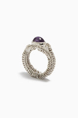 Barnacle Ring Small with Amethyst