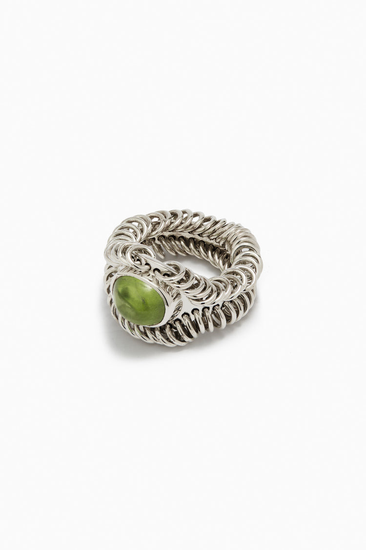 Barnacle Ring Large with Peridot