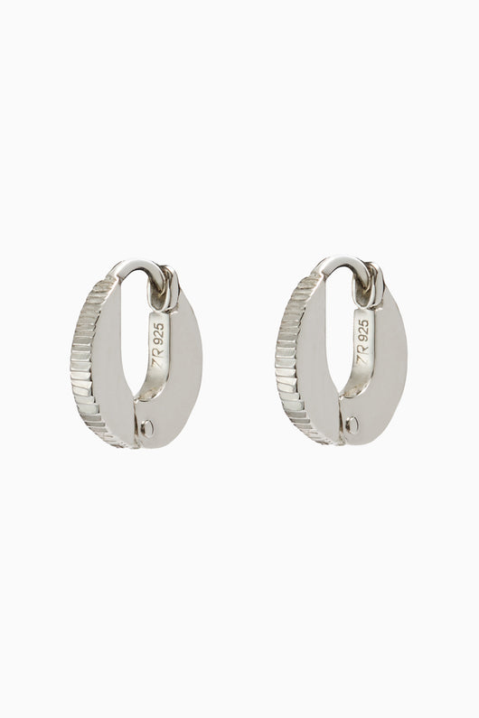 Reeded Huggie Hoops