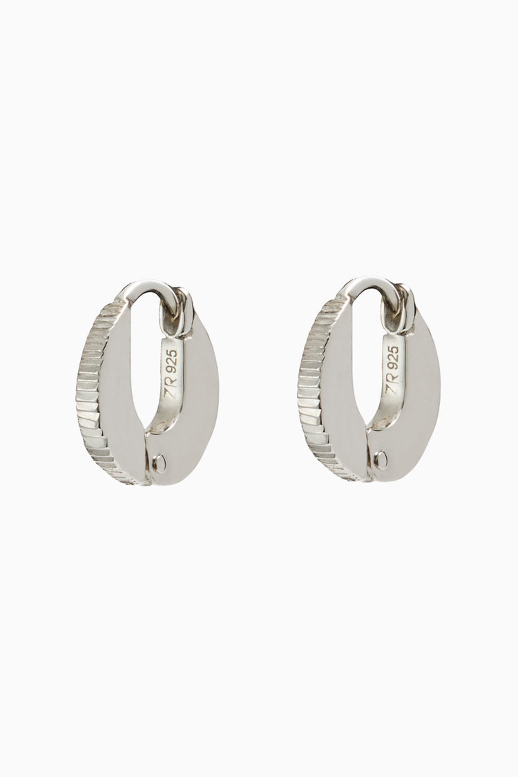 Reeded Huggie Hoops