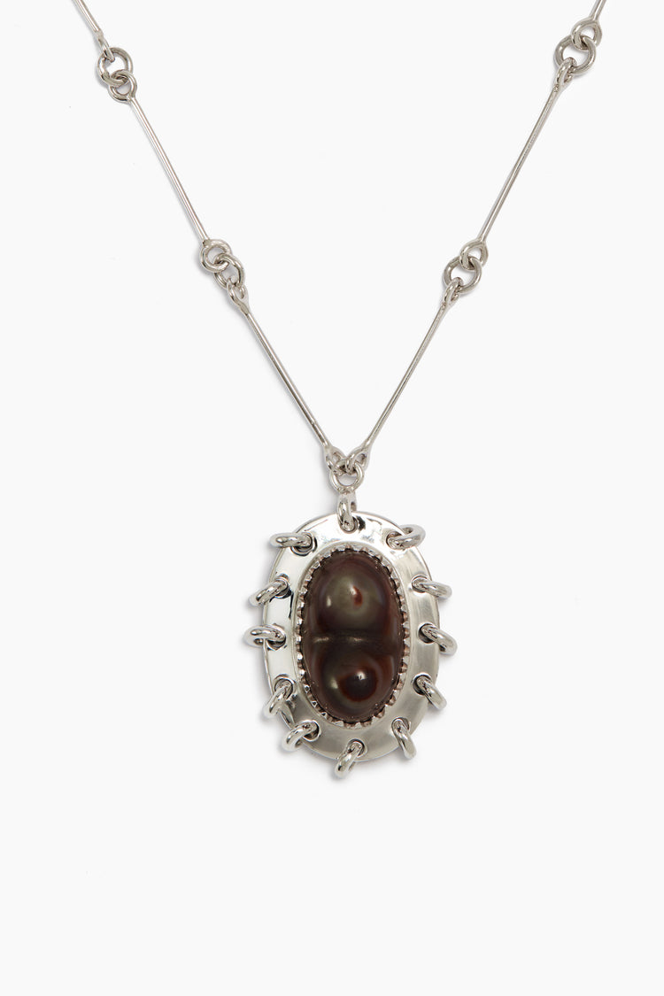 One Off Pierced Necklace with Agate